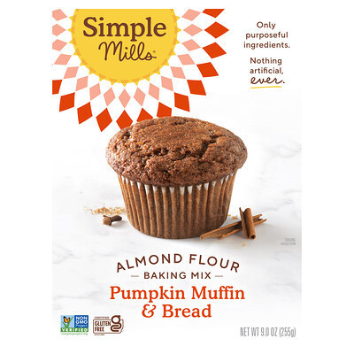 Simple Mills, Almond Flour Baking Mix, Pumpkin Muffin & Bread, 9 oz (255 g) | iHerb