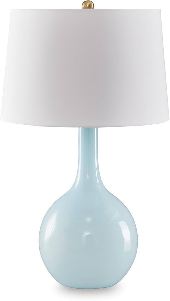 Signature Design by Ashley Rylanton Coastal Glass Table Lamp with 3-Way Switch, Light Blue | Amazon (US)