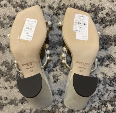 Jimmy Choo Amara Embellished Slide Sandal Size 37  | eBay | eBay US