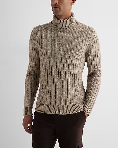 Ribbed Knit Turtleneck Sweater | Express