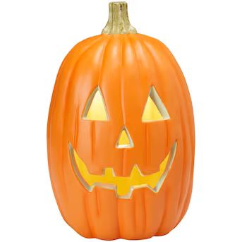 Haunted Living 15.94-in Lighted Jack-o-lantern Tabletop Decoration | Lowe's