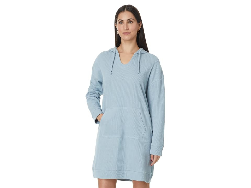 Toad&Co Byrne Hooded Dress Women's Dress Weathered Blue : MD, Cotton/Polyester | Zappos