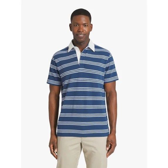 Chaps Men's Striped Pique Polo, Sizes S - 2XL | Walmart (US)