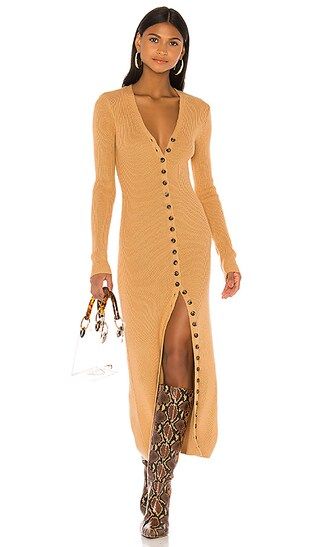 LPA Kavala Sweater Dress in Tan. - size XS (also in L, M, S) | Revolve Clothing (Global)