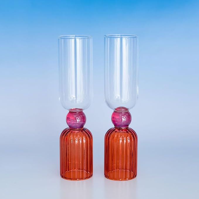 ban.do Bar Glass Set of 2, 6.6oz Cute Cocktail Glasses for Adults, Unique Cocktail Wine & Champag... | Amazon (US)
