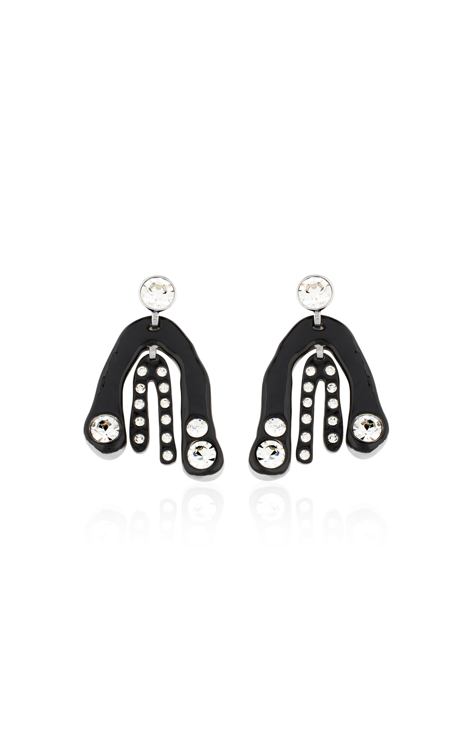 Dag Crystal Studded Enamel Earrings | Moda Operandi (Global)