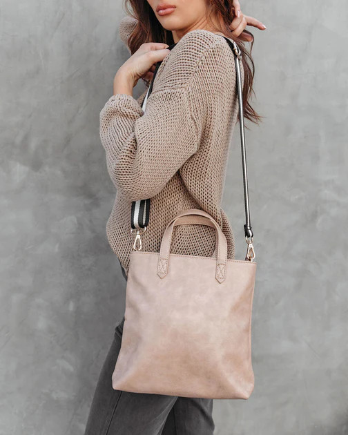 Trina Faux Leather Crossbody Bag - Natural | VICI