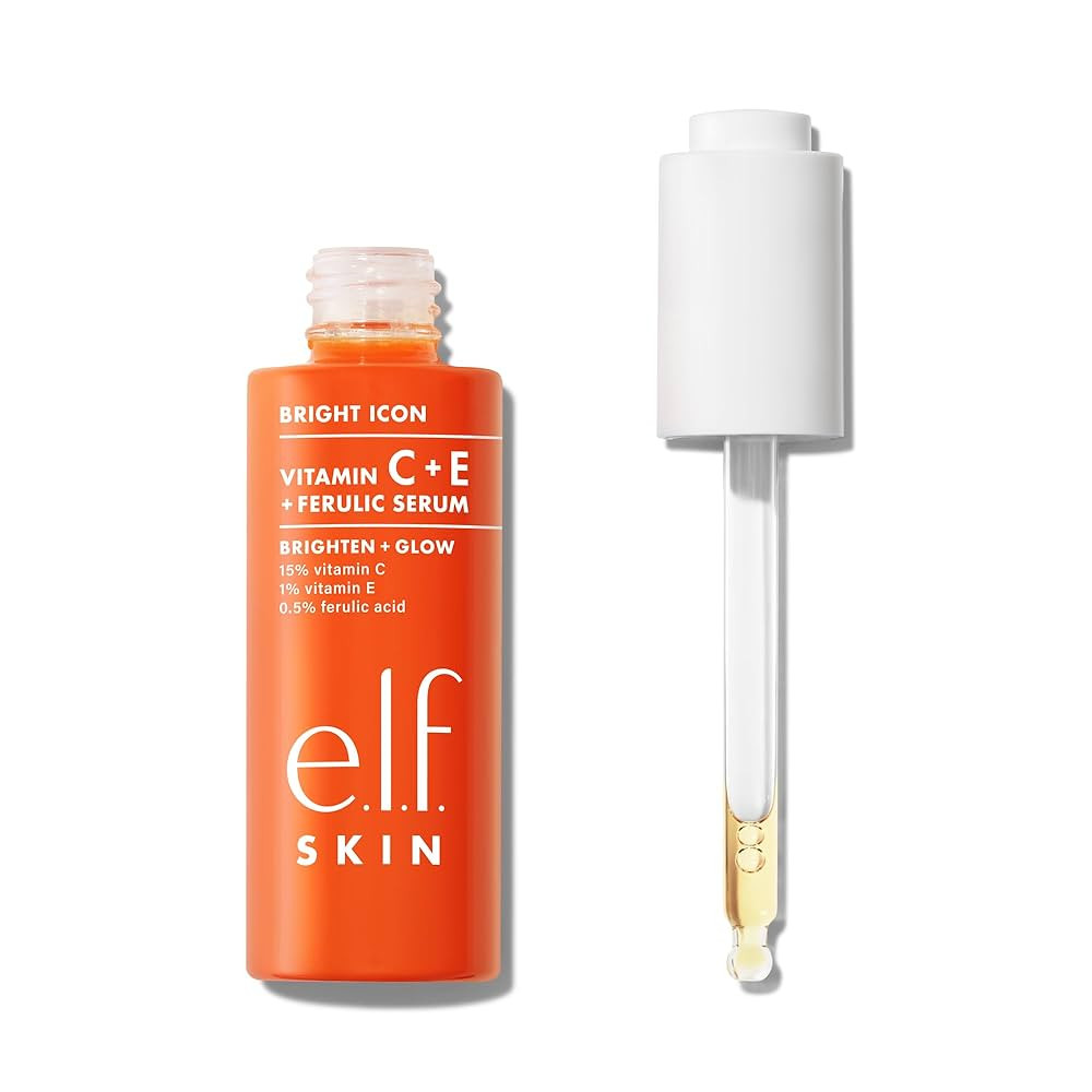 e.l.f. SKIN Bright Icon Vitamin C + E + Ferulic Serum, Brightening & Soothing Face Serum, Helps E... | Amazon (US)