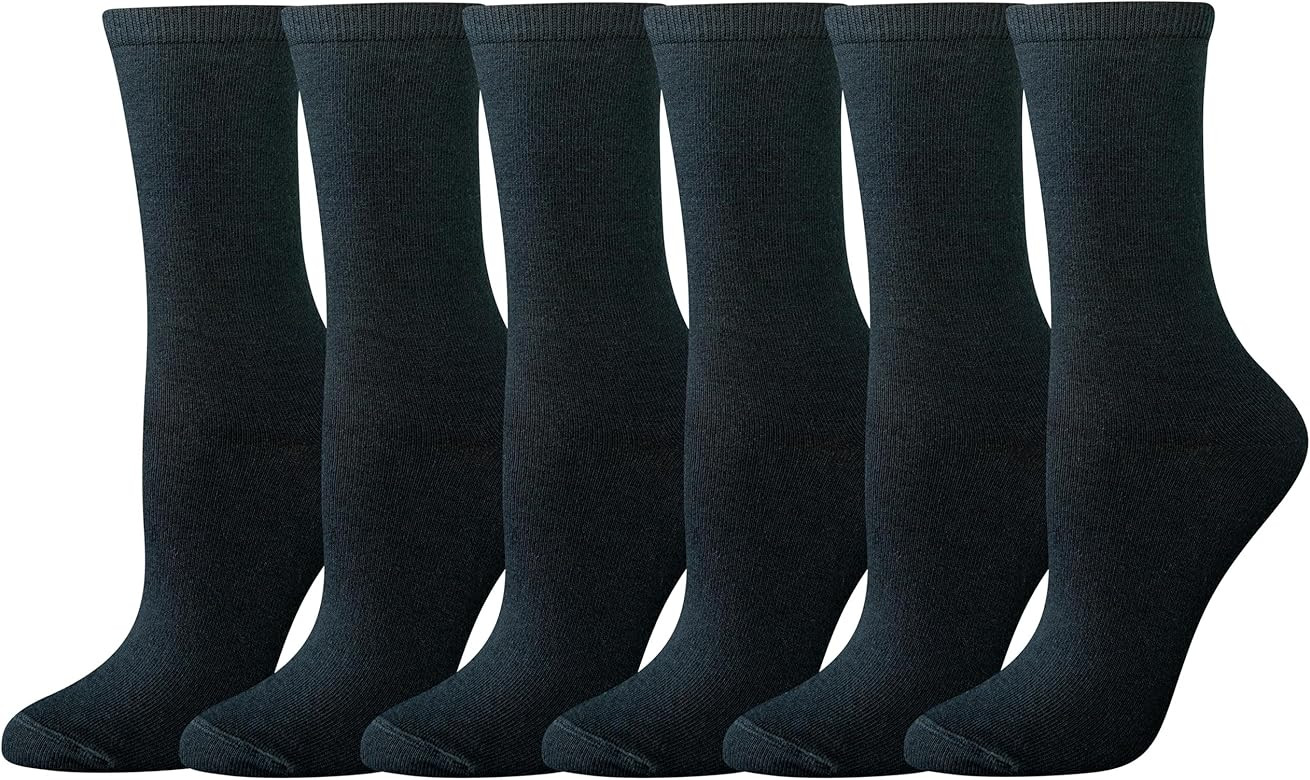 Amazon Essentials Women's Casual Crew Socks, 6 Pairs | Amazon (US)
