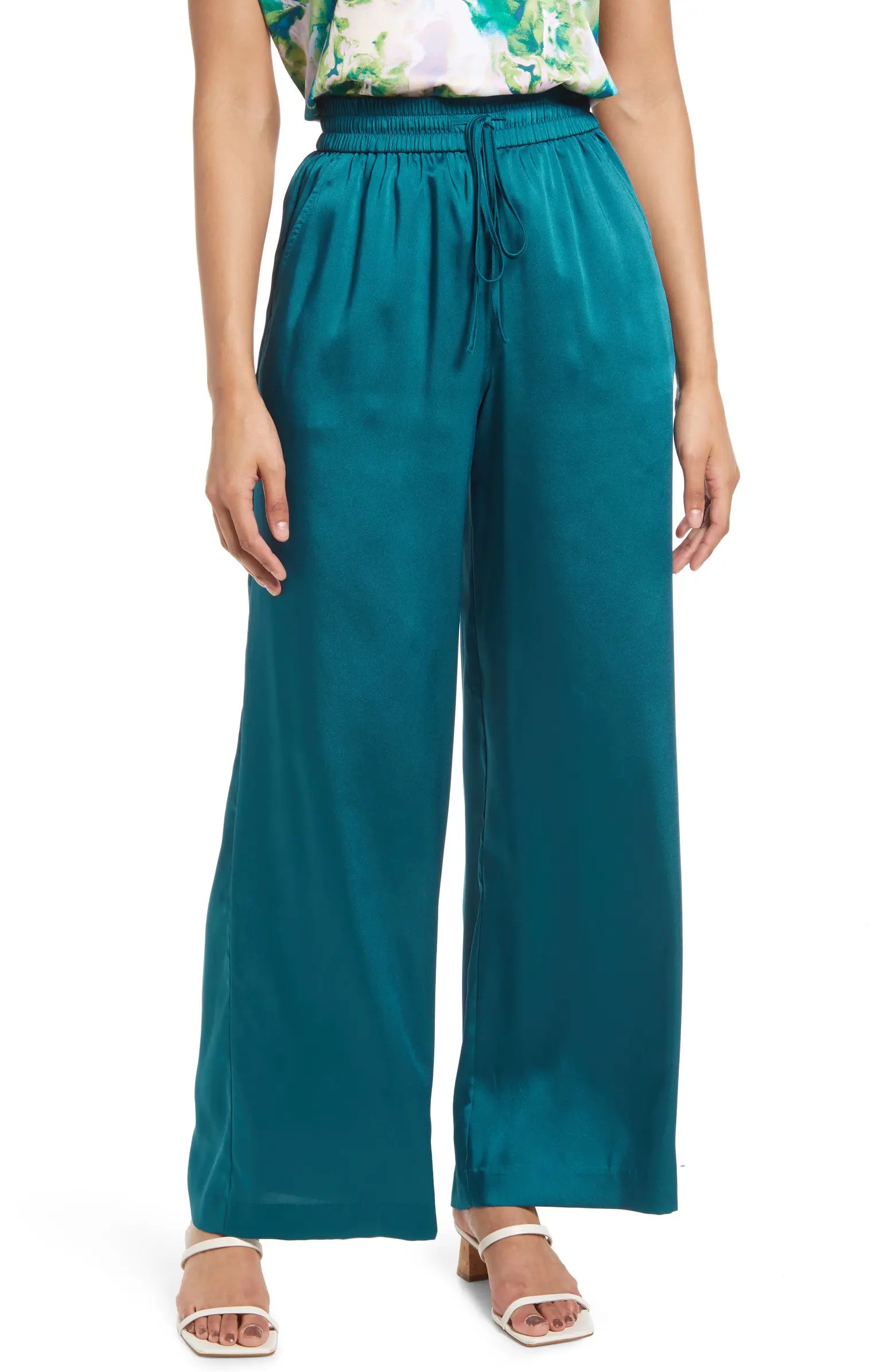 Halogen® Women's Pull-On Wide Leg Pants | Nordstrom | Nordstrom