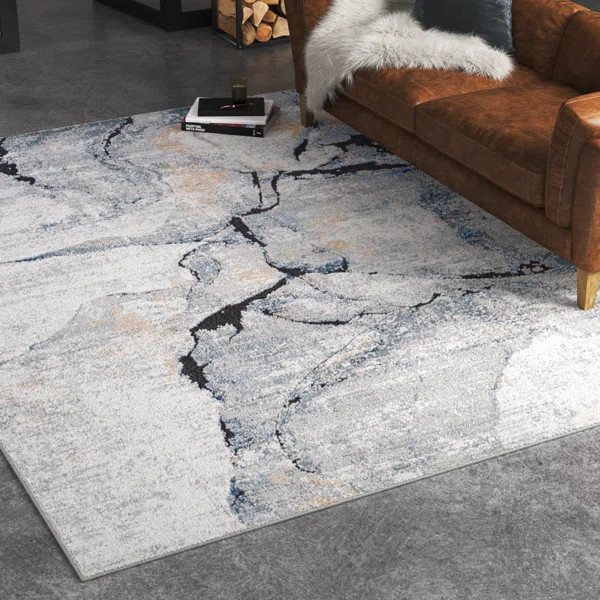Steve Abstract Gray Area Rug | Wayfair North America