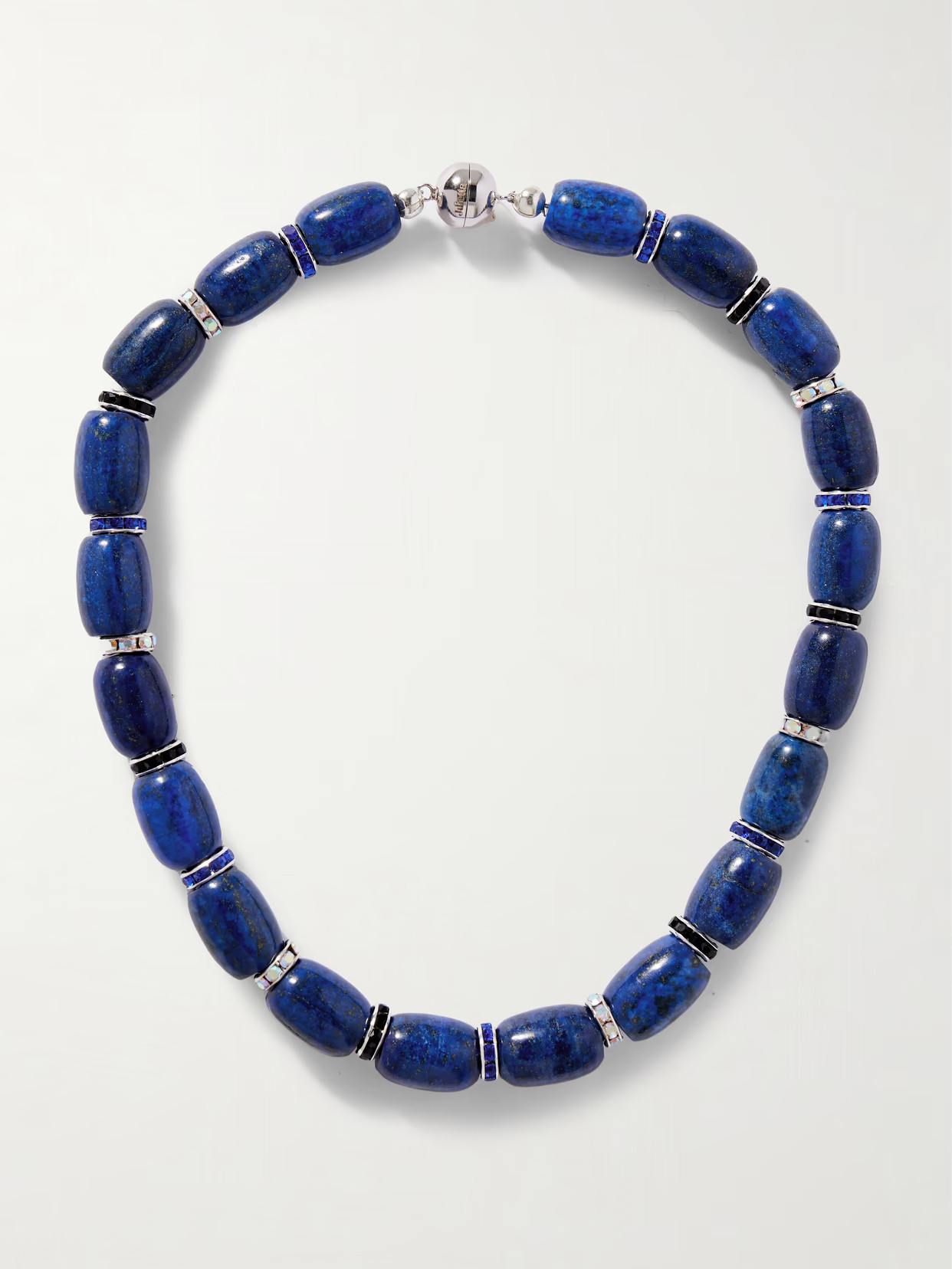 Julietta - Donna Rhodium-plated, Lapis Lazuli, Crystal And Enamel Necklace - Blue | NET-A-PORTER (US)