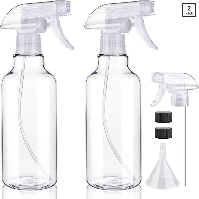 Plastic Spray Bottles Empty Spray Bottle 16.9oz/500ml 2 Pack Heavy Duty Spraying Bottles Mist/Str... | Amazon (US)