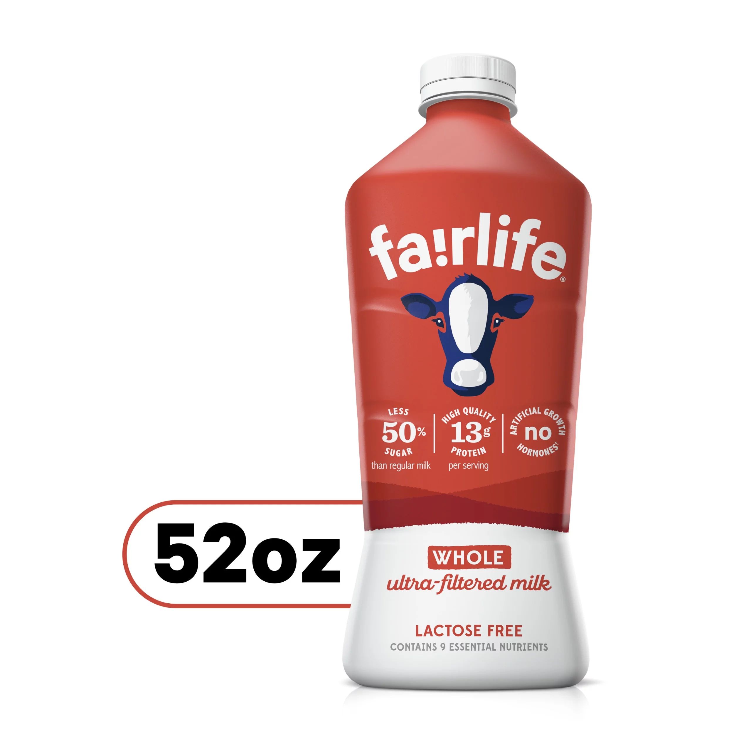 fairlife Milk Lactose Free Whole Milk, 52 fl oz | Walmart (US)