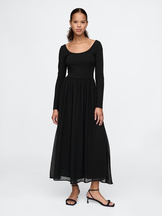 Mixed Media Maxi Dress | Gap (US)