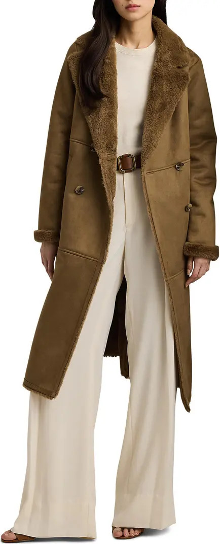 Lauren Ralph Lauren Faux Shearling Coat | Nordstrom | Nordstrom