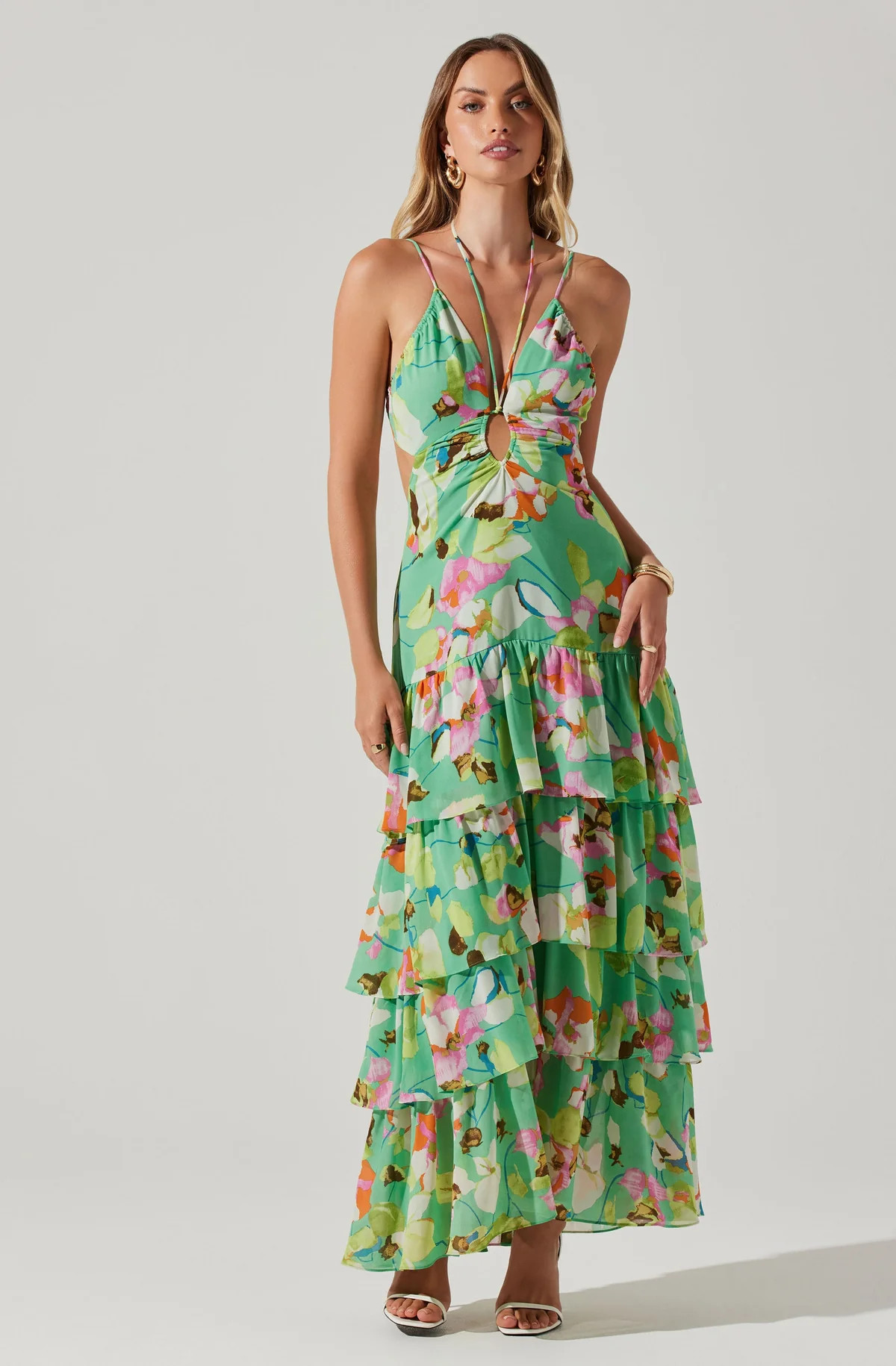 Aneira Floral Tiered Maxi Dress | ASTR The Label (US)