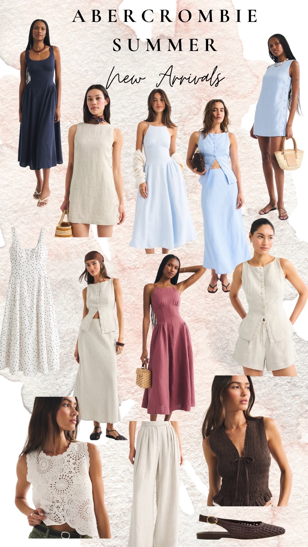 Abercrombie summer new arrivals are giving pure European summer energy and I am not mad about it. Linen dresses, linen shorts sets, wide leg linen pants, and relaxed midi silhouettes in the softest neutrals and sky blues. This is the kind of wardrobe you pack for a week in the south of France and wear on repeat. Clean lines, breathable fabrics, effortless styling. Abercrombie linen has honestly become some of the best quality for the price point and these new arrivals prove it.

Abercrombie new arrivals, Abercrombie summer 2025, Abercrombie linen dress, linen midi dress, linen wide leg pants, European summer outfits, European summer aesthetic, linen set women, Abercrombie linen set, summer linen fashion, coastal grandmother aesthetic, quiet luxury summer, summer dress 2025, Abercrombie fashion, linen shorts set women, summer neutrals outfit, clean girl summer outfit, Abercrombie midi dress, blue linen dress, cream linen dress, linen outfit ideas, vacation outfit women, resort wear 2025, summer wardrobe essentials, effortless summer style, linen pants outfit women, Abercrombie sale, affordable linen clothing, soft girl summer, minimalist summer outfit


#LTKStyleTip #LTKSeasonal #LTKFindsUnder100 #AbercrombieFashion #AbercrombieStyle #LinenDress #LinenOutfit #EuropeanSummer #EuropeanSummerAesthetic #SummerDress2025 #LinenPants #SummerFashion #MidiDress #CoastalGrandmother #QuietLuxury #SummerNeutrals #VacationOutfit #ResortWear #LinenSet #CleanGirlAesthetic #SummerWardrobe #AffordableStyle #OOTD #SummerLook #LinenStyle

#LTKxAbercrombie #LTKootd #LTKTravel