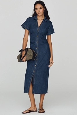 Greer Denim Midi Shirtdress | Anthropologie (US)