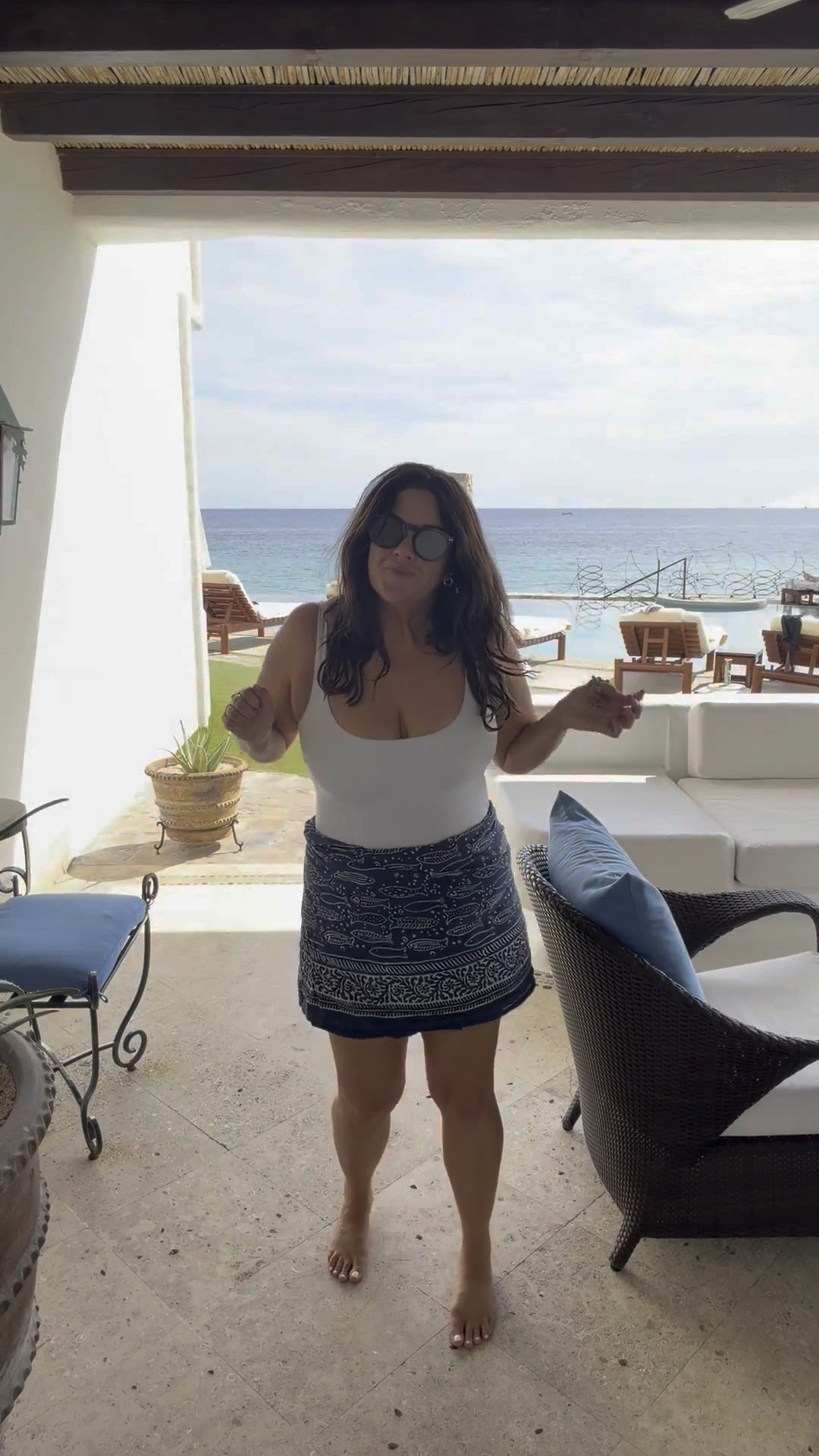 Sarah’s coverup and one of my favorite suits. True to size in suit. I am
In XL

#LTKSwim #LTKSaleAlert #LTKMidsize