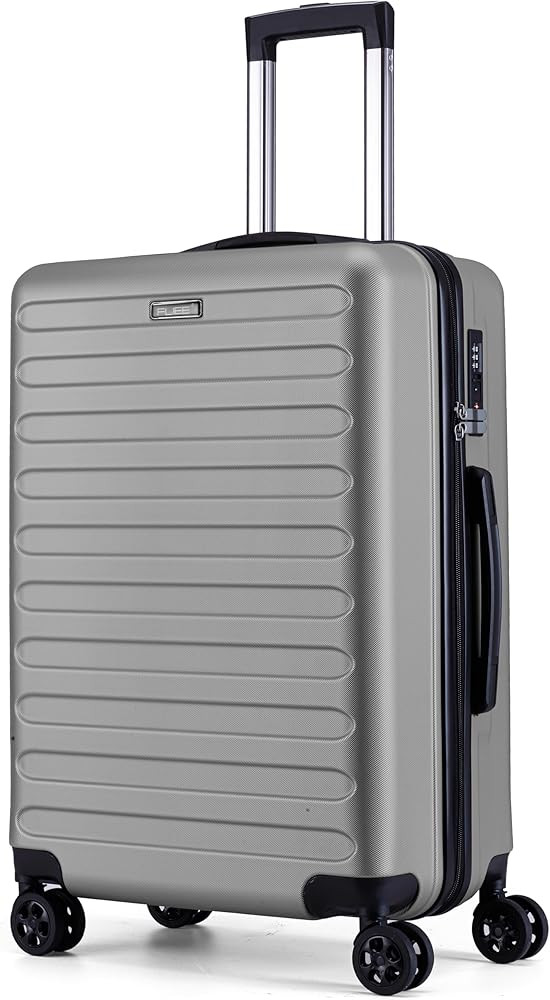 FLIEE Medium Suitcase Hard Shell | TSA 3 Digit Combination Lock|4 Dual Spinner Wheels | Aluminum ... | Amazon (UK)