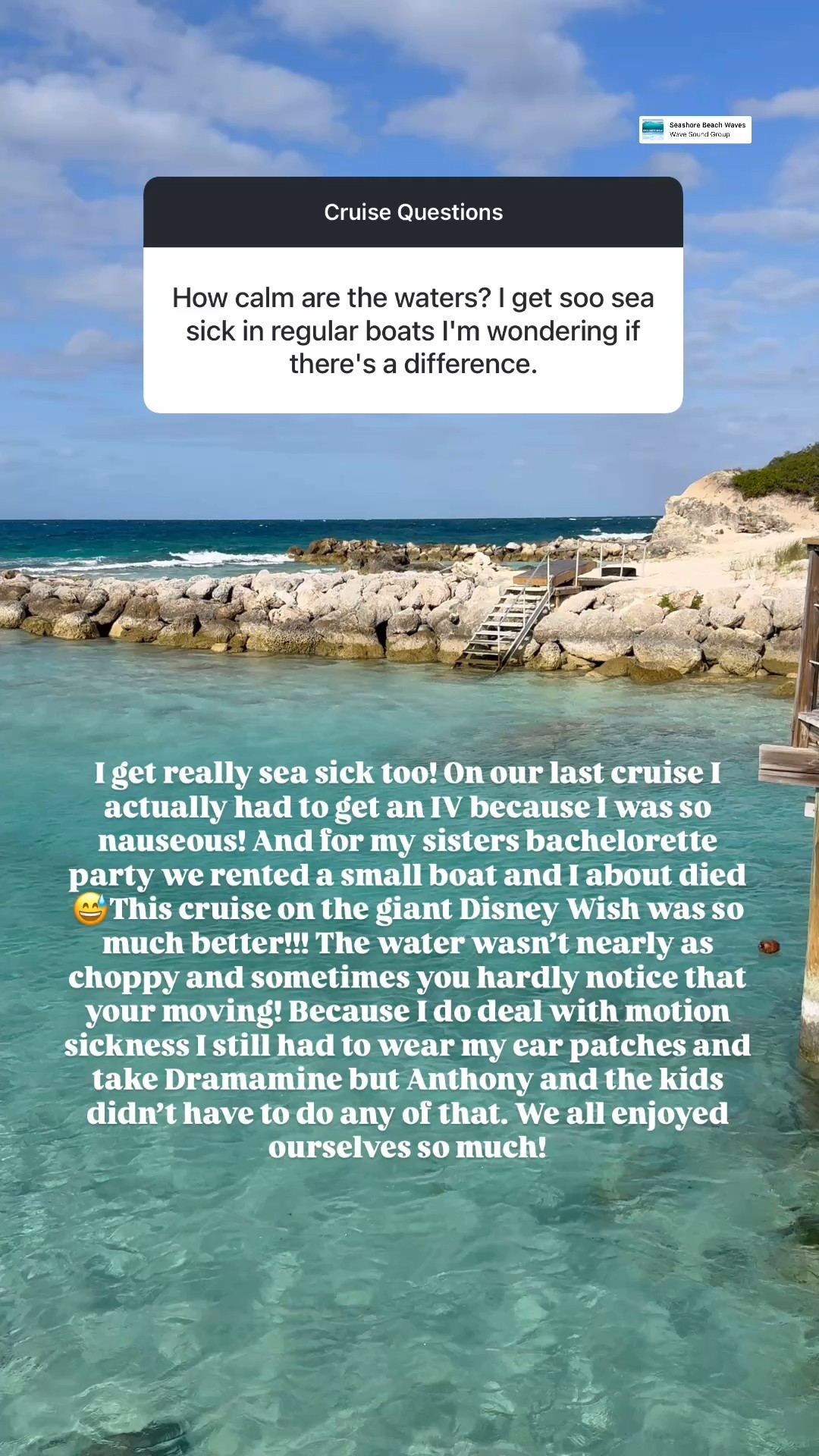 Sea sickness rescue squad! 