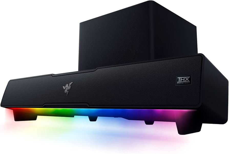 Razer Leviathan V2: Multi-Driver PC Gaming Soundbar with Subwoofer - THX Spatial Audio - Compact ... | Amazon (US)