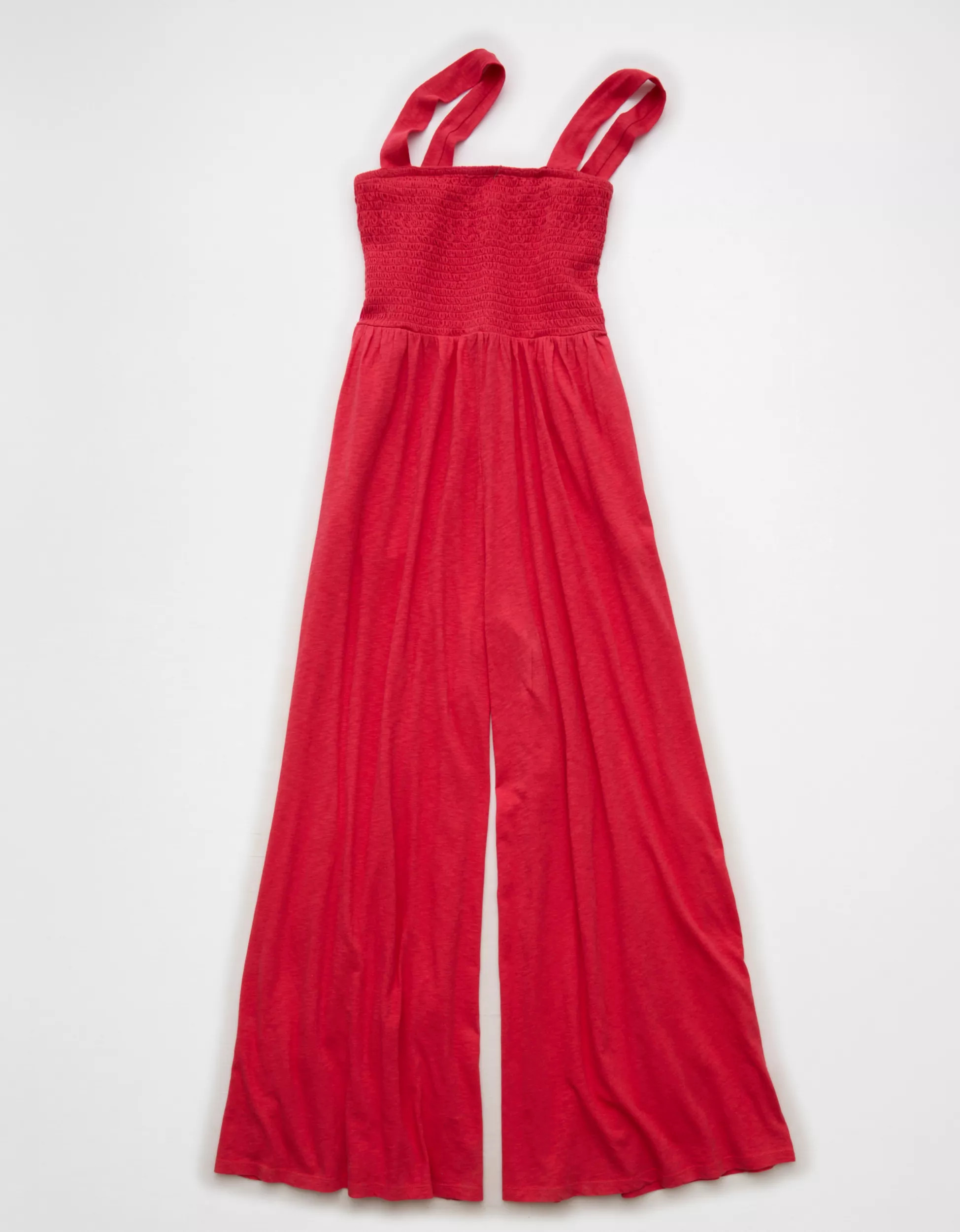 AE Sunchaser Knit Smocked Jumpsuit | American Eagle Outfitters (US & CA)