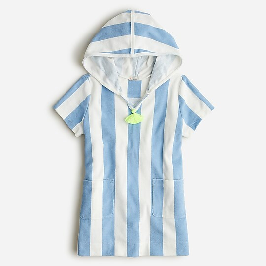 Girls' hooded tunic dress in towel terry | J. Crew US