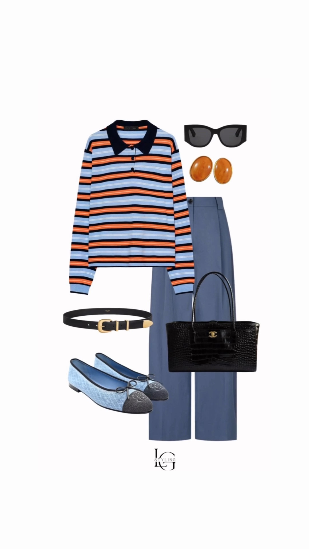Polished but still practical for a day on my feet at the winery 🍷

Leaning into elevated ease with this look—tailored blue trousers paired with a striped knit polo for a little personality, then grounded with classic accessories. The belt pulls everything together, while the ballet flats keep it comfortable (but still chic) for a full shift. Finished with a structured black bag + subtle statement accessories to keep it refined.

This is exactly how I approach “workwear” when I want to feel put-together without overdoing it—easy, intentional, and wearable all day.

Everything is linked to shop or recreate ✨

#LTKWorkwear #LTKStyle #WineryStyle #EverydayOutfit #ElevatedBasics #ChicAndEffortless #SpringStyle #WhatToWear #OutfitInspo #WardrobeStaples

#LTKgrwm #LTKdayinmylife #LTKootd