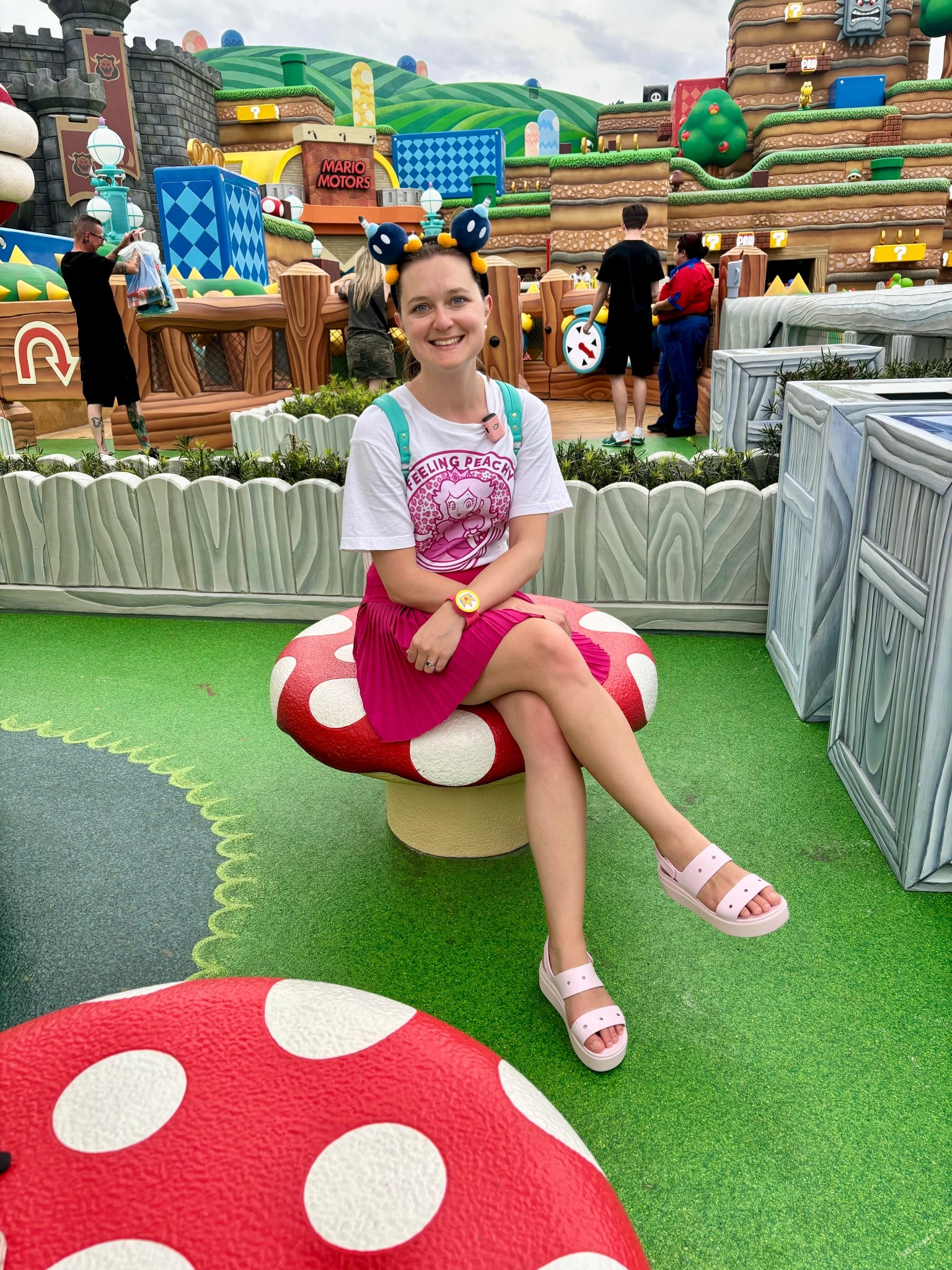 Easy Epic Universe Super Nintendo World Outfit Idea! This travel outfit is Princess Peach theme! 

#LTKFindsUnder50 #LTKTravel #LTKFindsUnder100