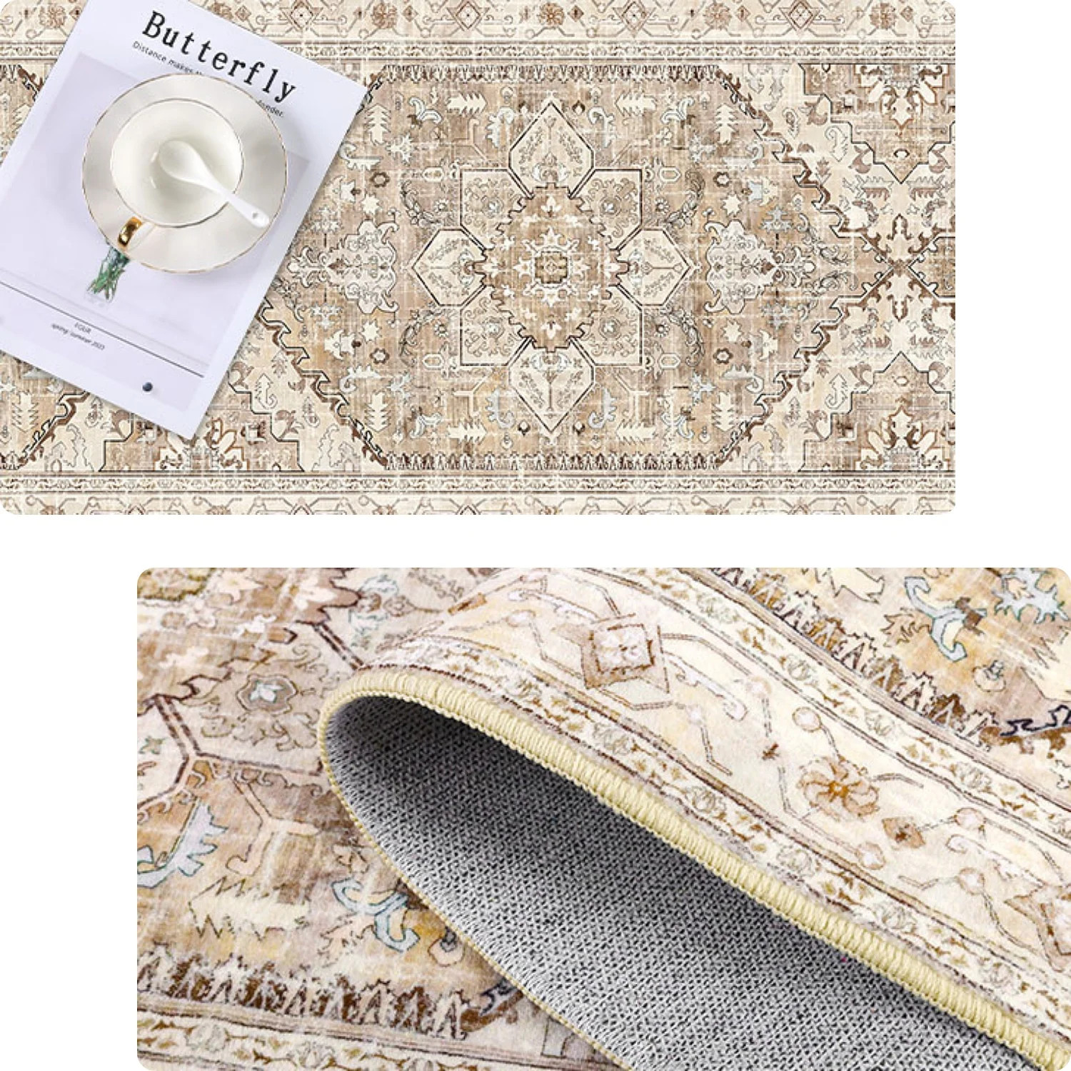 2'x8' Runner Rug for Hallway Floor, Yamaziot Rug Carpet Runner with Rubber Backing, Washable Non ... | Walmart (US)