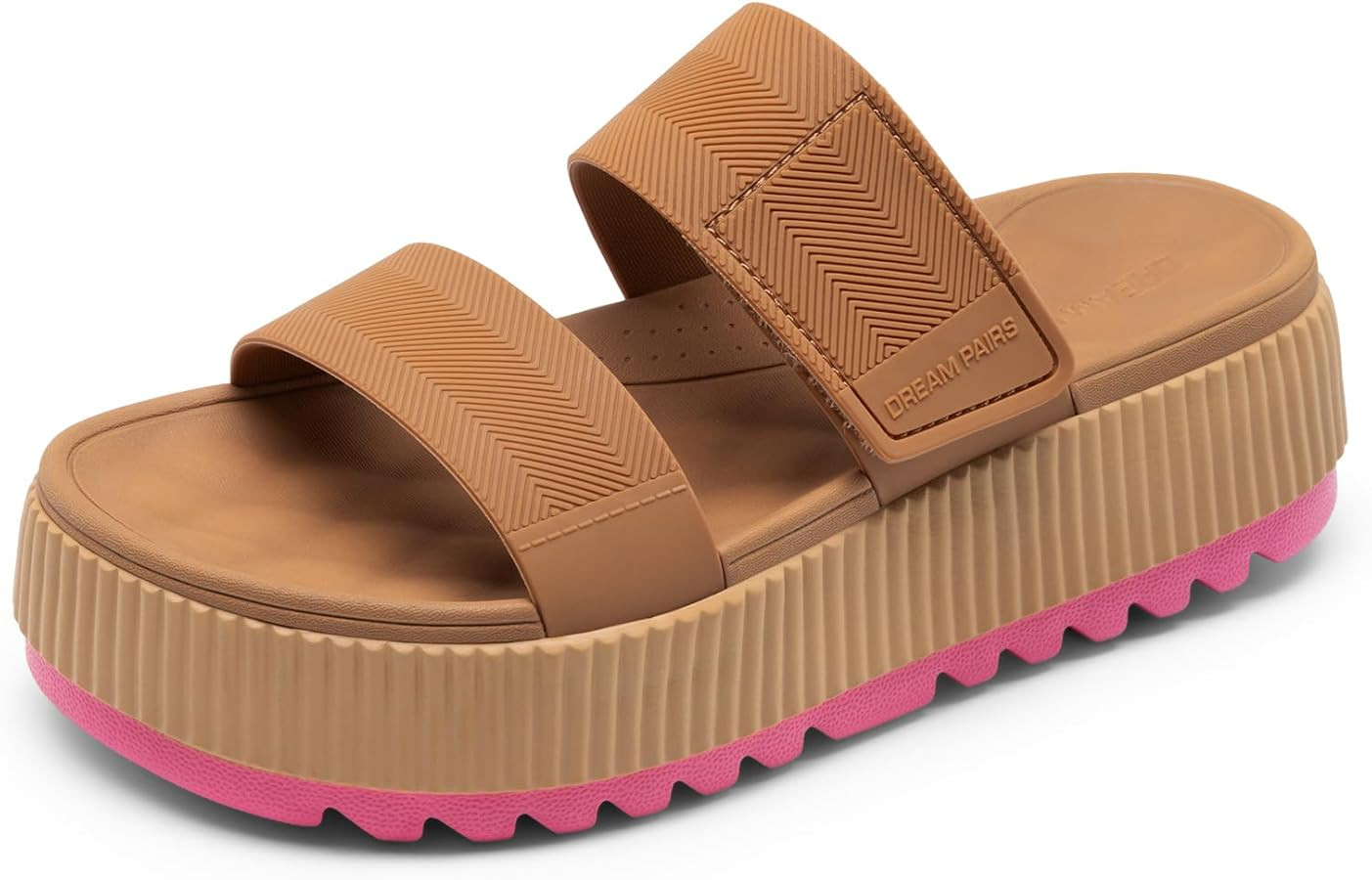 DREAM PAIRS Women's Platform Slip on Adjustable Sandals Lightweight Comfortable Non-Slip Vacation... | Amazon (US)