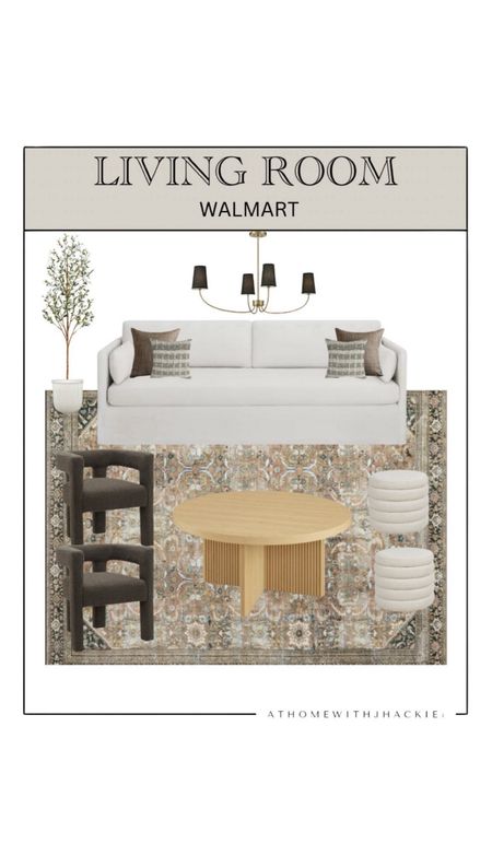 Walmart living room, walmart deals, on sale, accent chairs, coffee table, Walmart living room styled, olive tree, ottomans, sofa, rug, accent chairs, living room decor

#LTKStyleTip #LTKHome