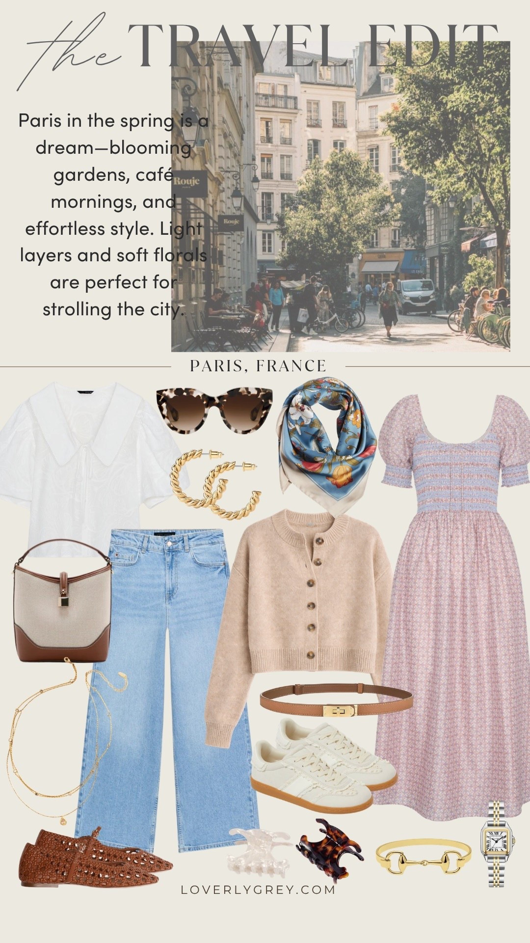 Outfit inspiration for a spring trip to France! 😍 

Loverly Grey, spring outfits, Europe outfits, Paris, France, spring looks 

#LTKSeasonal