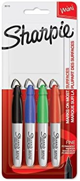 Sharpie Mini Permanent Markers, Fine Point, Assorted Colors, 4 Count - 35113PP | Amazon (US)