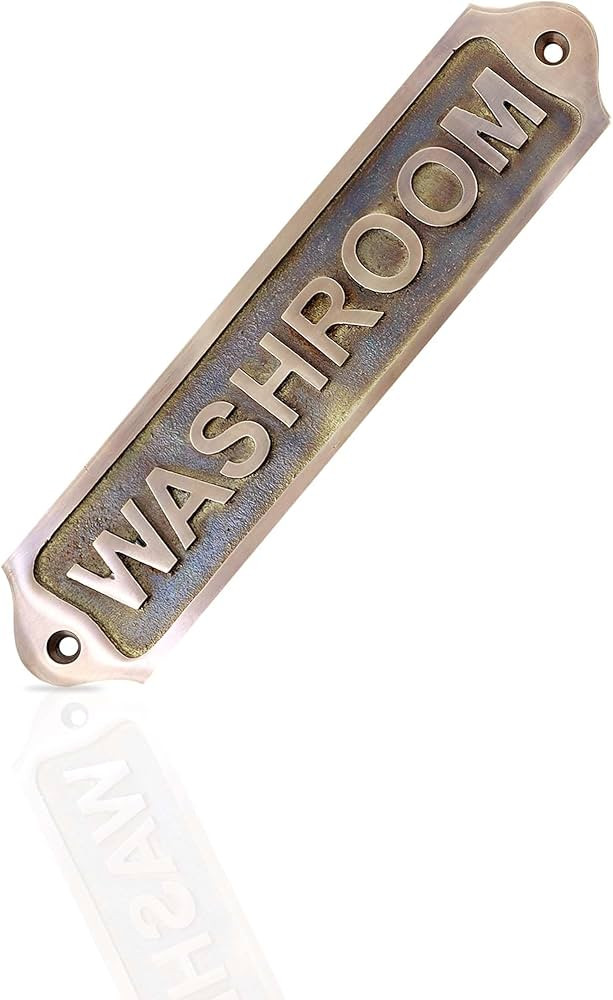 Sam Star Brass Metal Door Sign Plaques| Antique Finish| Easy DIY Installation Plaques| Best Home ... | Amazon (US)