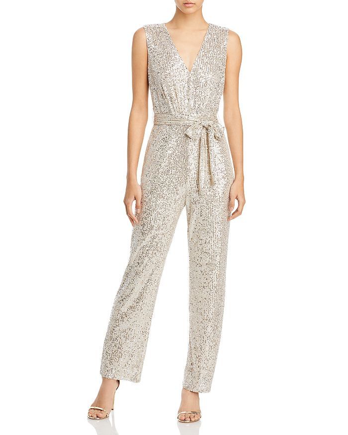 Sequined Belted Jumpsuit - 100% Exclusive | Bloomingdale's (US)