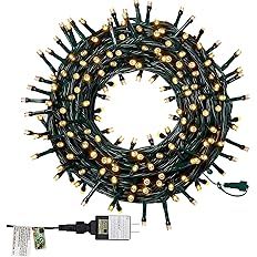 Twinkle Star 66ft 200 LED Christmas String Lights, UL Safe Certified Outdoor Fairy Lights Plug in... | Amazon (US)