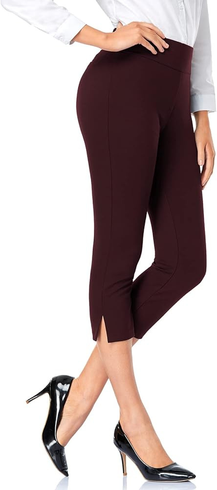 Tapata Women's Capri Dress Pants 19"/20.5" Cropped Office Pants with High Waist Slacks Stretchy C... | Amazon (US)