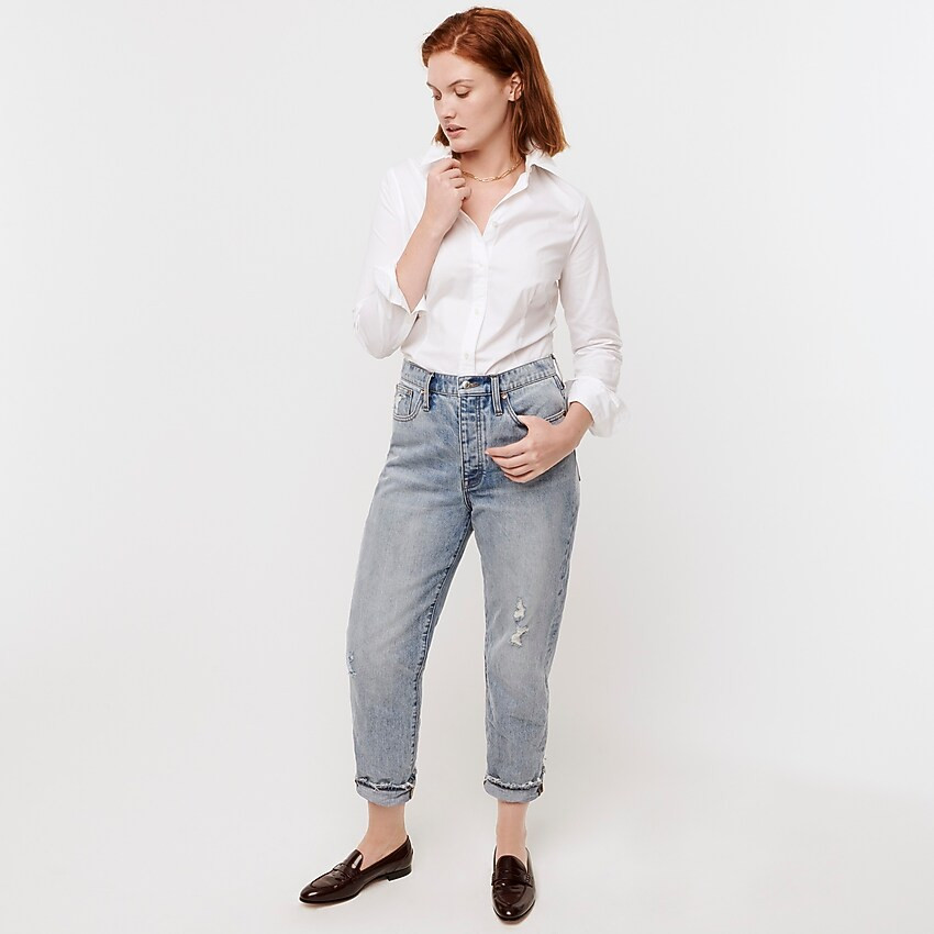 Curvy slim stretch perfect shirt | J. Crew US