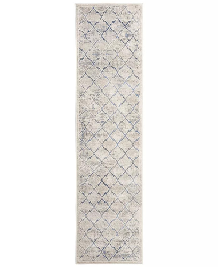 Safavieh Brentwood Light Gray and Blue 2' x 8' Runner Rug - Macy's | Macys (US)