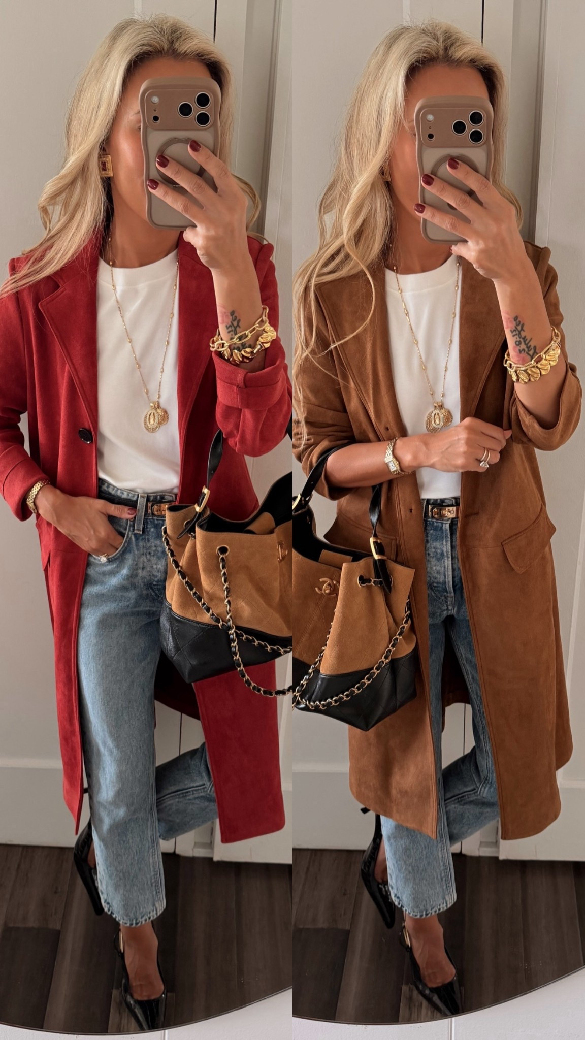 Zara suede trench coats that are such great quality under $80! This red is so beautiful! 

#LTKPetite #LTKHoliday #LTKStyleTip