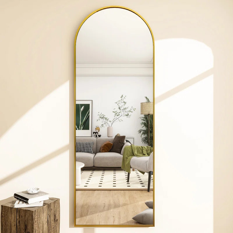 Arched Metal Oversized Full Length Mirrors Wall Mirrors with Stand | Wayfair North America