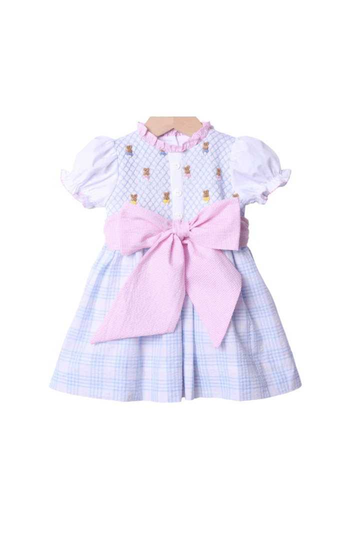 Smocked Bullion Bunny Heirloom Dress | The Smocked Flamingo