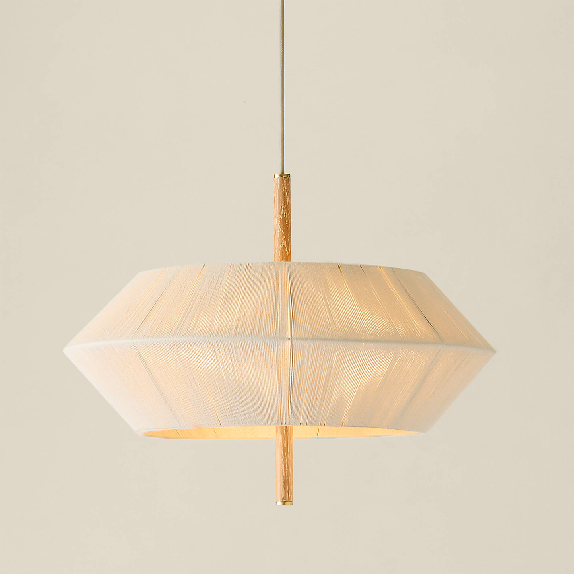 Totora Natural Oak Pendant Light + Reviews | CB2 | CB2