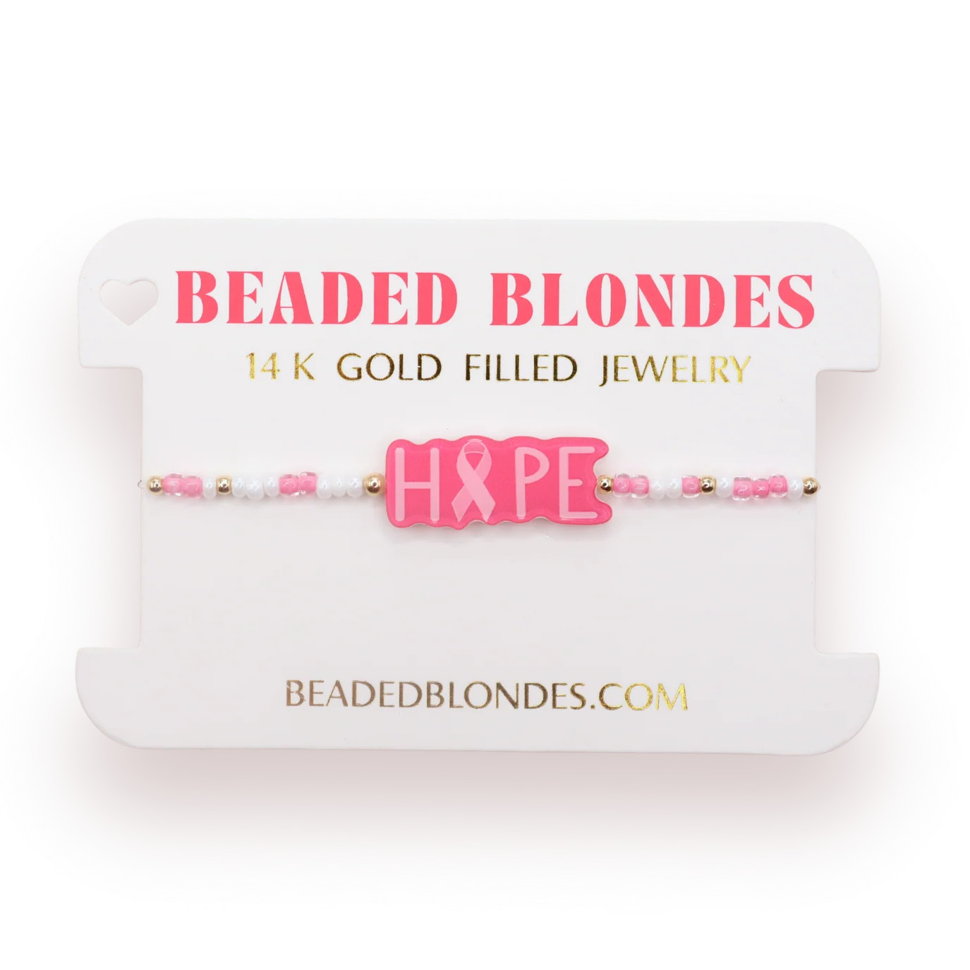 Hope on Breast Cancer Sprinkle Bracelet | Beaded Blondes