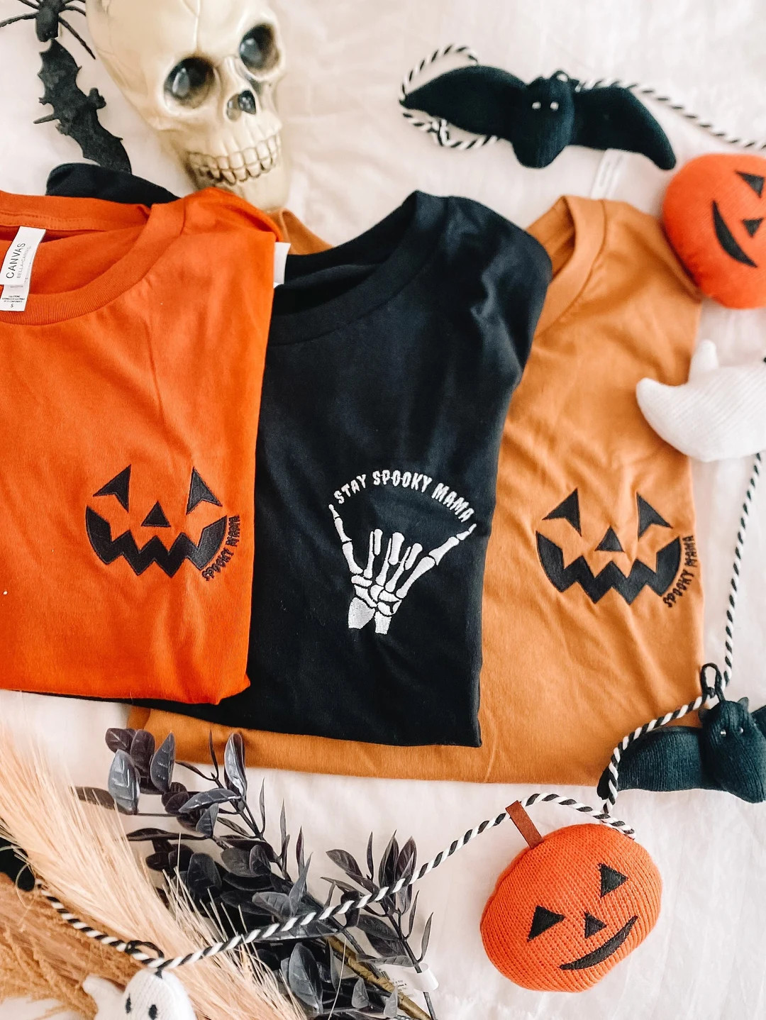 Spooky Mama Pumpkin Halloween Tee | Etsy (US)