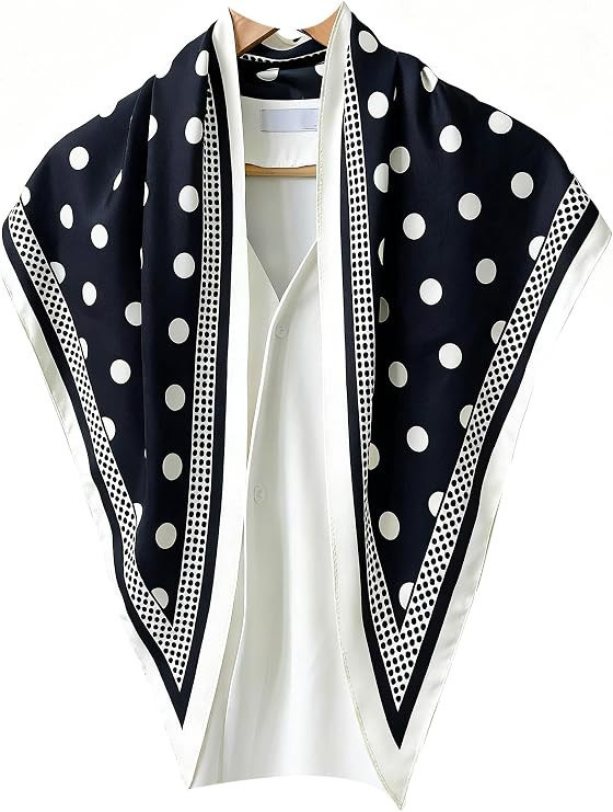 Triangle Shawls Scarf Head Hair Neck For Women Scarves Fashion Silk Feeling Lady Lightweight 51 *... | Amazon (US)