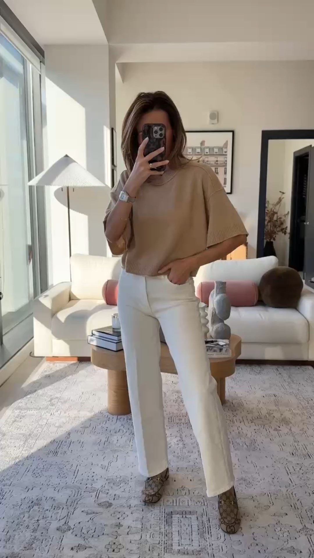 This cropped cashmere sweater is the same as the cat print one I wore in Napa last year! It's the perfect weight for transitional weather (not too light and not too heavy.) It's such a versatile piece that you can dress up with a blazer layered on top or dress down with jeans and white sneakers. It would also be a good option to wear on a travel day. Use code KARINA20 for 20% off! 

#LTKSaleAlert #LTKStyleTip #LTKWatchNow